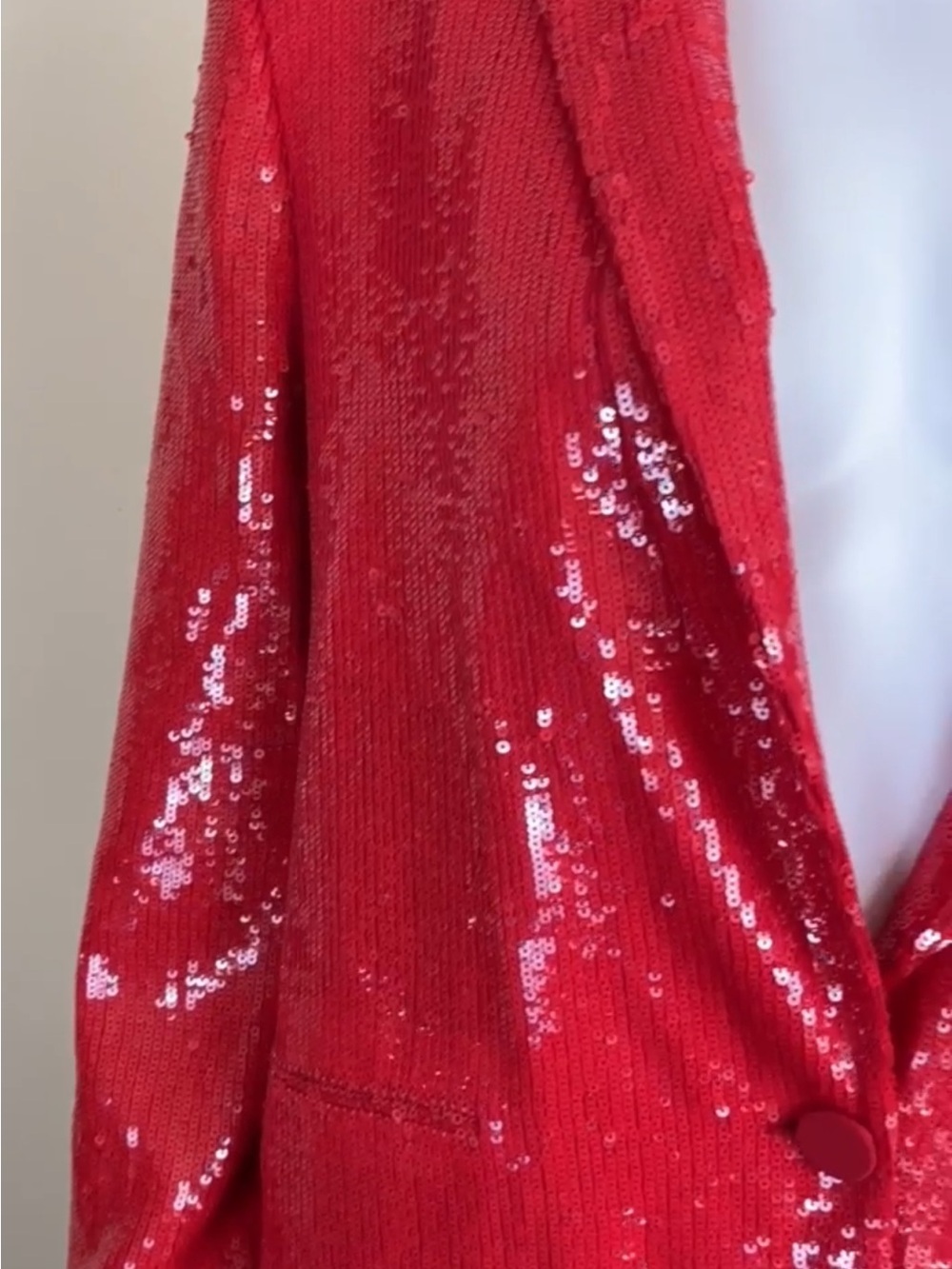 NWOT Zara Red Sequin Blazer Jacket - Statement Piece Sz S - Picture 4 of 13